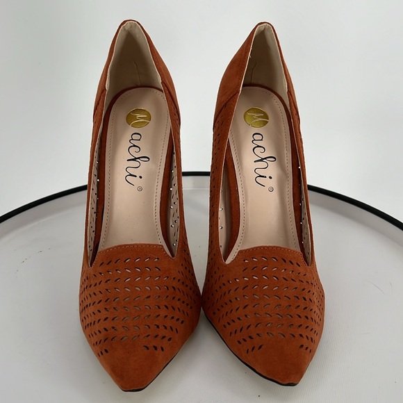 MACHI VEGAN SUEDE HEELS - Picture 3 of 16